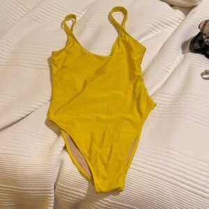 Yellow One-Piece Swimsuit